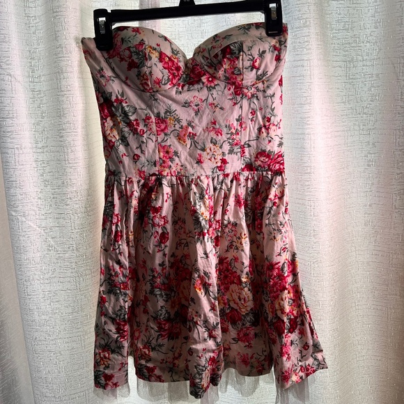 Strapless Floral Dress - Picture 1 of 2